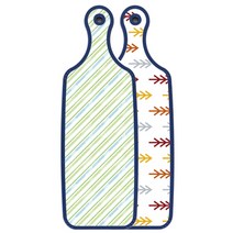 로엠디자인 블루 에디션 서빙 도마 보드 소나무화이트, 청백색사선, 1개