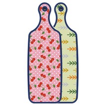 로엠디자인 블루에디션 양면 서빙 도마 소나무치자색, 핑크체리, 1개