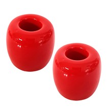 J&C 심플 도자기 칫솔꽂이, 레드, 2개입