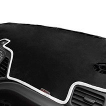 DUB 골드 에디션 벨벳 대쉬보드커버 블랙 원단 화이트 라인 + 종이방향제, K5터보/하이브리드 2010년~2015년(센터 무)