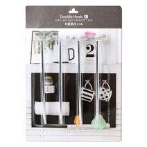 타공판닷컴 이중후크 L, 실버, 4개입