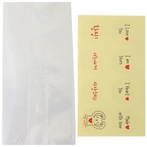 황씨네도시락 투명M봉투 30p + 연인 메시지 스티커 투명 30p, 1세트