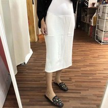 최신마미 임부 주머니 스판스커트