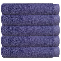 송월타월 뉴보더 코마40수 수건 170g, 퍼플블루, 5개