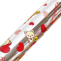 리락쿠마 증착롤 포장지 소 26.5cm x 12m, 실버, 1개