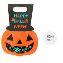 황씨네도시락 할로윈 호박 모자 쿠키비닐백 30p + 홈메이드 대 스티커 30p, 1세트