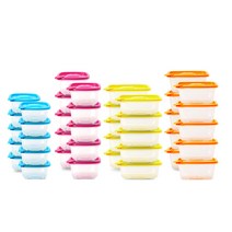 데코 에어톡 전자레인지 밀폐용기 40p세트, 1세트, 정사각 350ml + 500ml + 직사각 450ml + 600ml