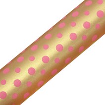 영프라자 더블도트 종이포장지 53cm x 10m, 레드, 1개