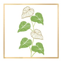 북유럽 캔버스액자 BOT0037 CA 정사각형, 메탈올리브골드