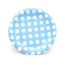 파티피아 파티접시 도트무늬 라이트블루 23cm, 6개입, 3개