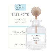 베이스노트 차량용 디퓨져 40ml, 퓨어코튼, 1개
