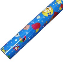 뽀로로 증착롤 포장지 중 37.5cm x 12m, 블루, 1개