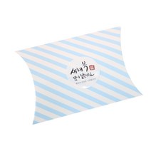 황씨네도시락 반달상자 스트라이프 블루 20p + 새해복 스티커 원형캘리 20p, 혼합 색상, 1세트
