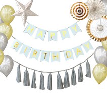 베이비베이커리 DIY 가랜드 생일파티 심플플러스세트, 민트