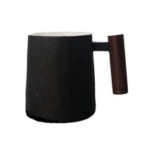 고원 계수나무 손잡이 머그 500ml, 블랙 민짜, 1개