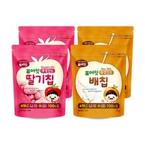 퓨어잇 내이브로 딸기칩 12g x 2p + 배칩 12g x 2p, 딸기맛, 배맛, 1세트