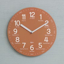 키다리 저소음 영어 교육용 벽시계, 산호