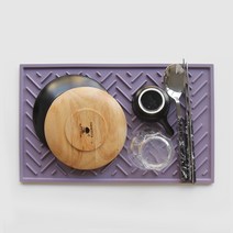 에이드엘 AL 헤링본 실리콘 식기건조 드라잉매트 Plus, 라일락