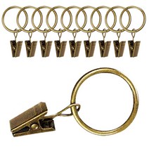 아이프렌즈 메탈릭 커튼 집게링 32mm, 골드, 10개입