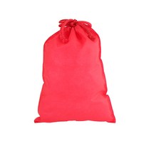 봄91 끈조리개 부직포백 20 x 28 cm, 레드, 20개입