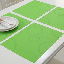 앤티스 스털링 웨스트 테이블 매트 4p, 그린, 가로 40cm x 세로 30cm