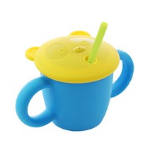 바보사랑 실리콘 양손컵 WSB206-실리만 텀블러/콜드컵, 하늘, 220ml, 220ml