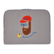 안테나샵 노트북 파우치 방수캔버스, 부클 비어드맨, 40 x 29 x 2 cm
