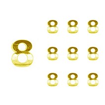 쁘띠팬시 입체문자 스티커 30 x 30 mm, 금색 숫자8, 10개입