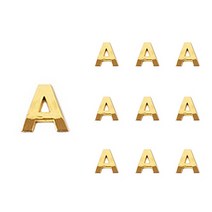 쁘띠팬시 입체문자 스티커 30 x 30 mm, 금색 A, 10개입