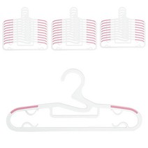 리빙해피 뉴 논슬립 옷걸이, 화이트+핑크, 30개