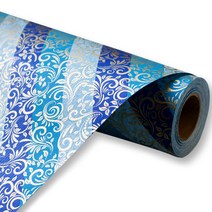 동성지공사 종이 롤포장지 기울어짐 53cm x 20m, 네이비, 1개