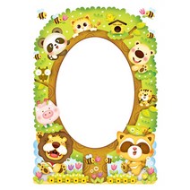 유니테크 붙이는거울 동물나무 MR-439, 혼합 색상