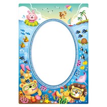 유니테크 붙이는거울 바닷속여행 MR-464, 1, 혼합 색상