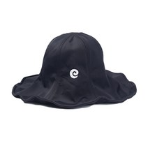 더시럽 UV 튤립캡 래쉬가드 모자, 블랙