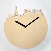 다니우드 파리 이니셜 블랙바늘 벽시계, 자작나무