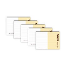 더오픈하우스 7mm line 반반노트, 옐로우, 5개입