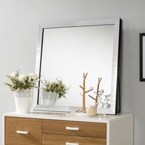 미소아이 클래식대형화장대거울 스탠드 고리겸용, 실버