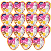 비타크래프트 포에시 하트캔 고양이 주식캔 치킨&야채, 85g, 15개