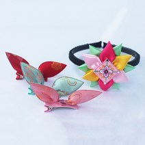 프라임리본 삼색한복 머리띠세트