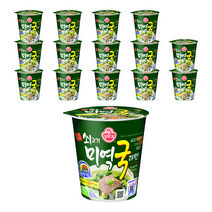 오뚜기 쇠고기미역국라면 컵 60g x 15p, 15개