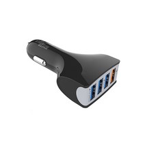 넥스원 차량용 4포트 USB 고속 충전기, NX-379, 블랙