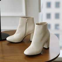 잭앤질 지퍼 하이힐 앵클 부츠 8cm JC9642