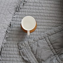 아카시아 벨라 아사면 줄누비 워싱 패드, 그레이