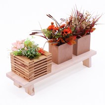 미르와나무 레드파인 원목 다육이선반 화분진열대 500 x 140 x 80 cm, 1단