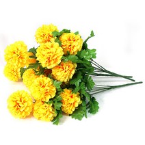 조아트 조화 성묘꽃 대국 7송이 꽃다발 3p, 옐로우