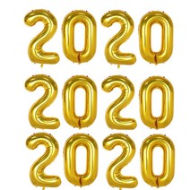 와우파티코리아 2020 은박풍선 40cm, 골드, 3개