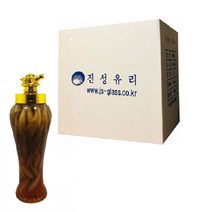 진성유리 백자 담금주병 거북, 2.4L, 12개