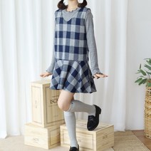 나나주니 여아용 타탄체크 원피스