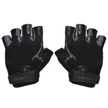 하빈저 프로 헬스 글러브 양손 세트 남성용 1143, Black