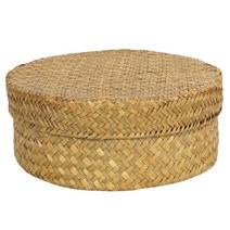 내일의공간 원형 다용도 라탄 바구니 L, 클래식, 1개